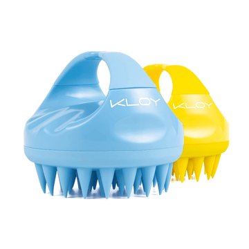 Combo of Kloy Hair Massage Brush - Sky Blue & Yellow
